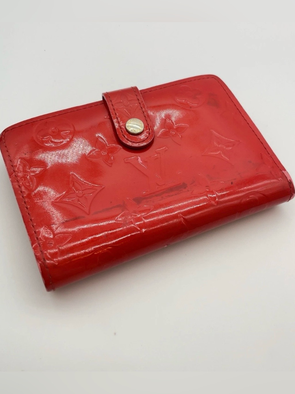 Louis Vuitton Vernis Portefeuille Viennois Red